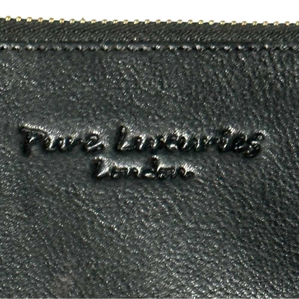 Pure Luxuries London Black Zip-around Wallet